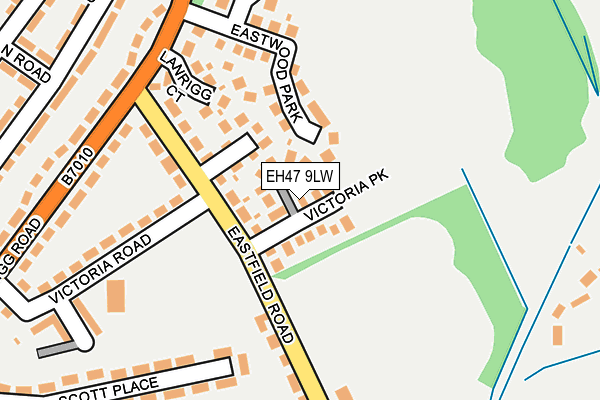 EH47 9LW map - OS OpenMap – Local (Ordnance Survey)