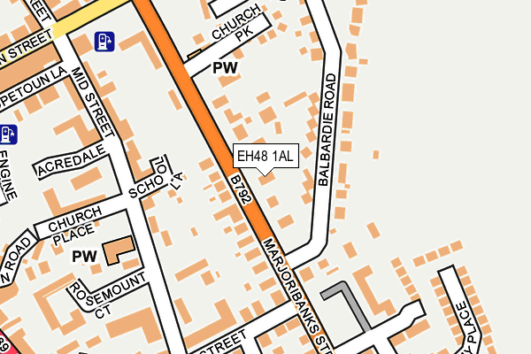 EH48 1AL map - OS OpenMap – Local (Ordnance Survey)