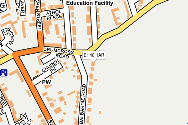 EH48 1AR map - OS OpenMap – Local (Ordnance Survey)