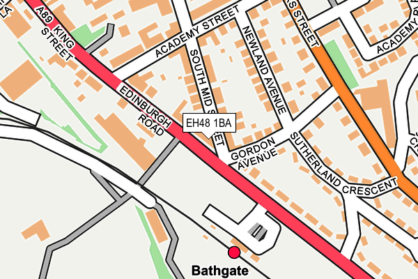 EH48 1BA map - OS OpenMap – Local (Ordnance Survey)