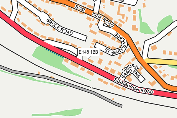 EH48 1BB map - OS OpenMap – Local (Ordnance Survey)