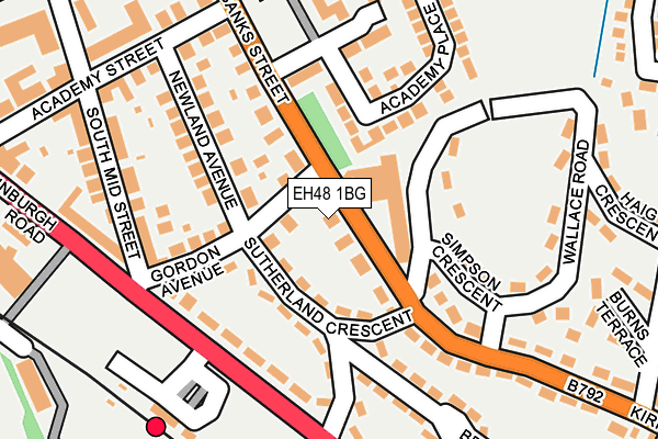 EH48 1BG map - OS OpenMap – Local (Ordnance Survey)