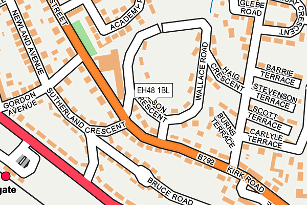 EH48 1BL map - OS OpenMap – Local (Ordnance Survey)