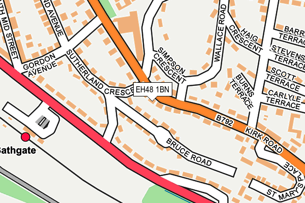 EH48 1BN map - OS OpenMap – Local (Ordnance Survey)