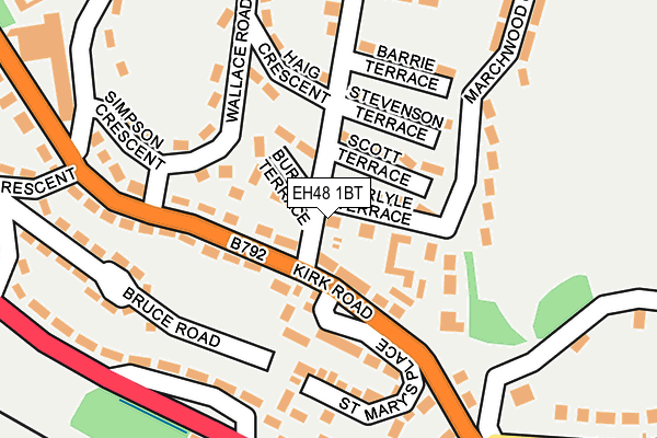 EH48 1BT map - OS OpenMap – Local (Ordnance Survey)