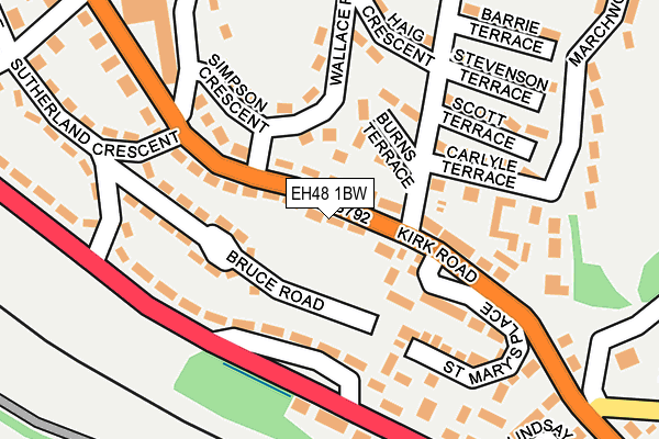 EH48 1BW map - OS OpenMap – Local (Ordnance Survey)