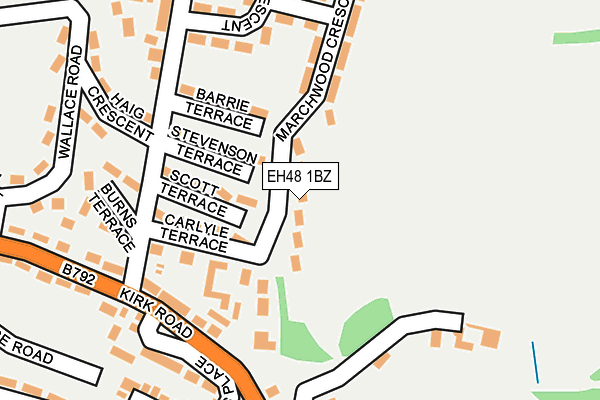 EH48 1BZ map - OS OpenMap – Local (Ordnance Survey)