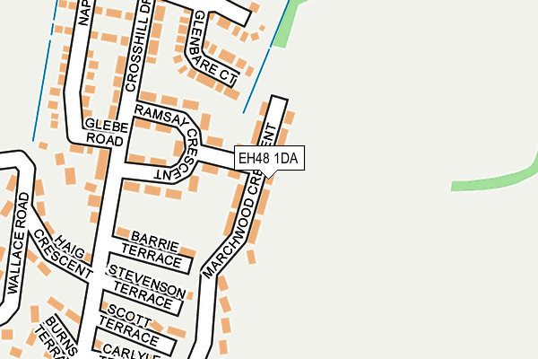 EH48 1DA map - OS OpenMap – Local (Ordnance Survey)