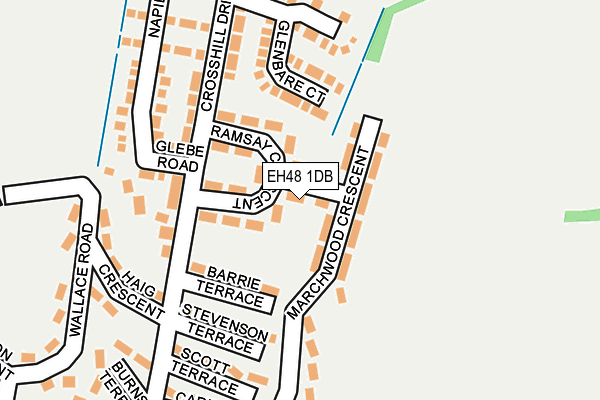 EH48 1DB map - OS OpenMap – Local (Ordnance Survey)