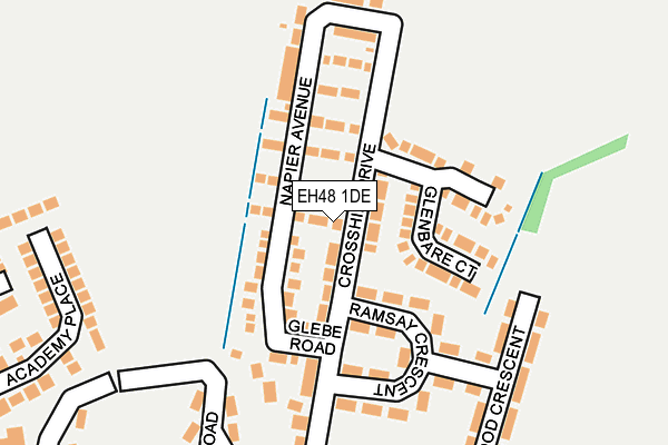 EH48 1DE map - OS OpenMap – Local (Ordnance Survey)