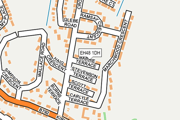 EH48 1DH map - OS OpenMap – Local (Ordnance Survey)