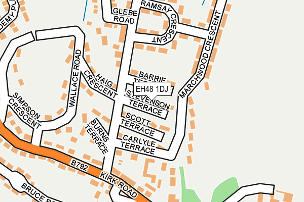 EH48 1DJ map - OS OpenMap – Local (Ordnance Survey)