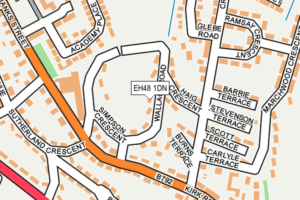 EH48 1DN map - OS OpenMap – Local (Ordnance Survey)