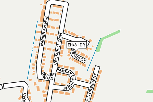 EH48 1DR map - OS OpenMap – Local (Ordnance Survey)
