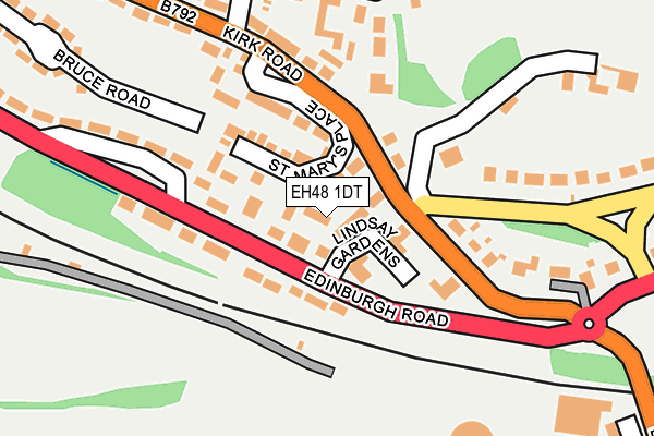 EH48 1DT map - OS OpenMap – Local (Ordnance Survey)