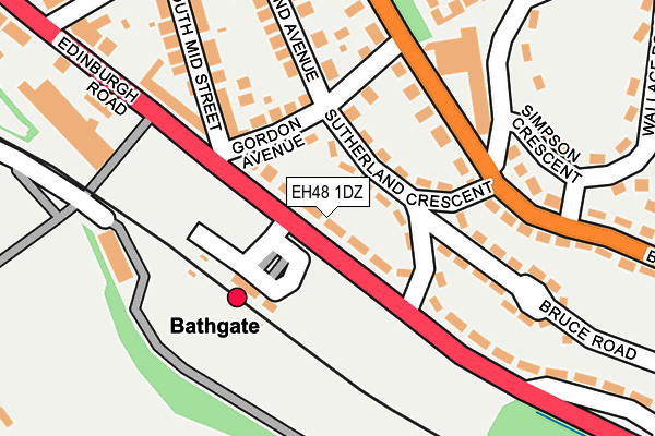 EH48 1DZ map - OS OpenMap – Local (Ordnance Survey)