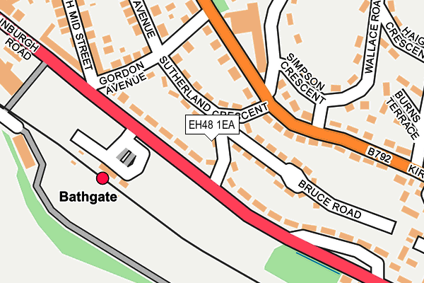 EH48 1EA map - OS OpenMap – Local (Ordnance Survey)