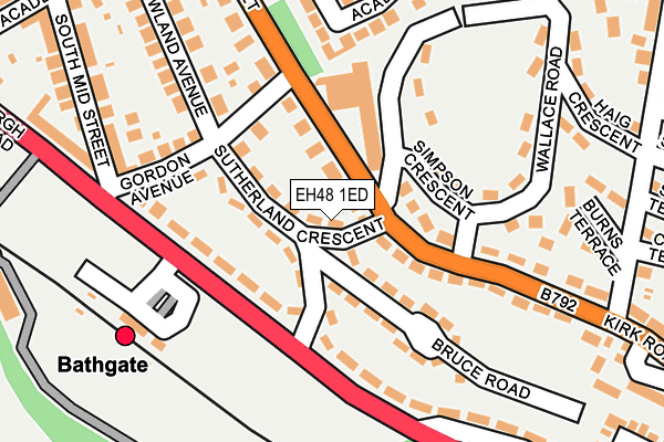 EH48 1ED map - OS OpenMap – Local (Ordnance Survey)