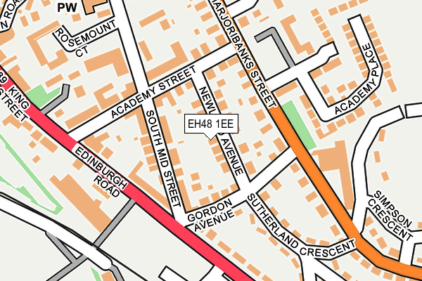 EH48 1EE map - OS OpenMap – Local (Ordnance Survey)