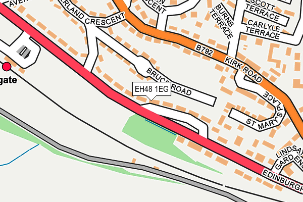 EH48 1EG map - OS OpenMap – Local (Ordnance Survey)