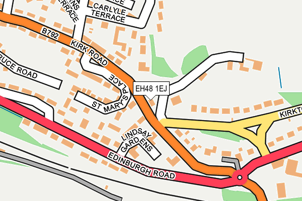 EH48 1EJ map - OS OpenMap – Local (Ordnance Survey)