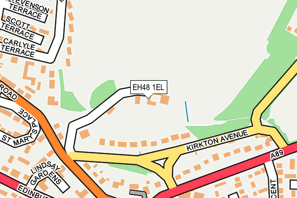 EH48 1EL map - OS OpenMap – Local (Ordnance Survey)