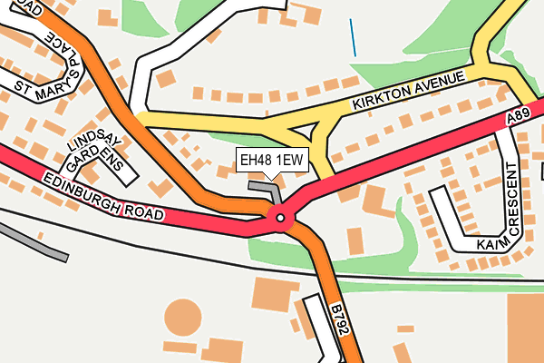 EH48 1EW map - OS OpenMap – Local (Ordnance Survey)