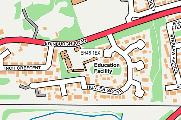 EH48 1EX map - OS OpenMap – Local (Ordnance Survey)