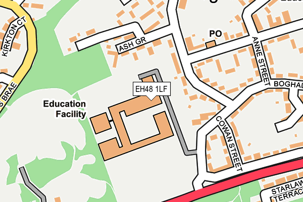 EH48 1LF map - OS OpenMap – Local (Ordnance Survey)