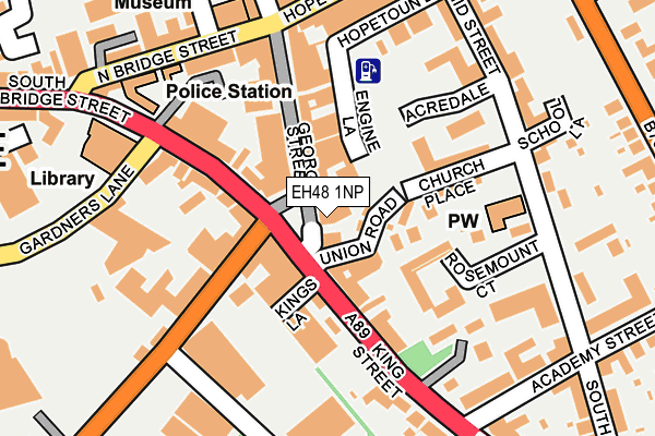 EH48 1NP map - OS OpenMap – Local (Ordnance Survey)