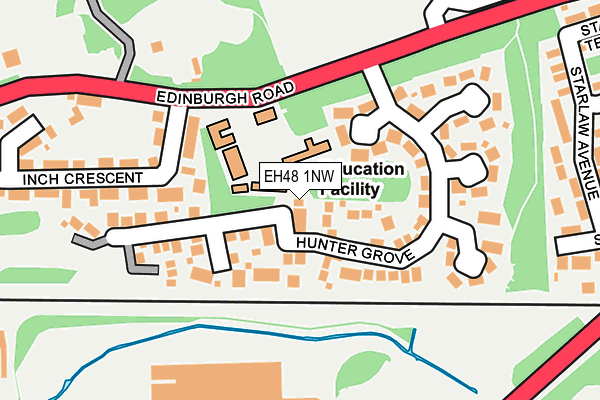 EH48 1NW map - OS OpenMap – Local (Ordnance Survey)