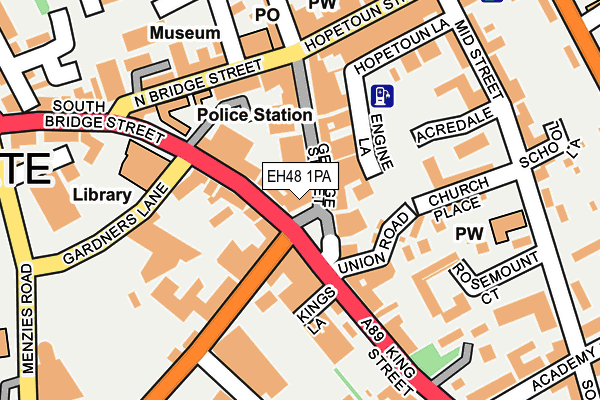 EH48 1PA map - OS OpenMap – Local (Ordnance Survey)