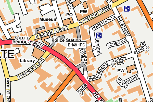 EH48 1PG map - OS OpenMap – Local (Ordnance Survey)