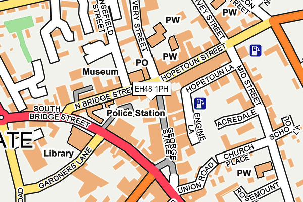 EH48 1PH map - OS OpenMap – Local (Ordnance Survey)