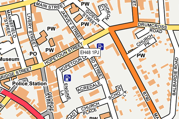 EH48 1PJ map - OS OpenMap – Local (Ordnance Survey)