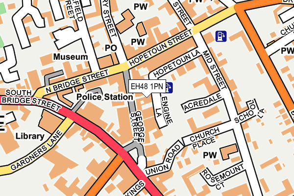 EH48 1PN map - OS OpenMap – Local (Ordnance Survey)