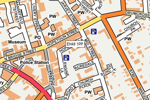 EH48 1PP map - OS OpenMap – Local (Ordnance Survey)