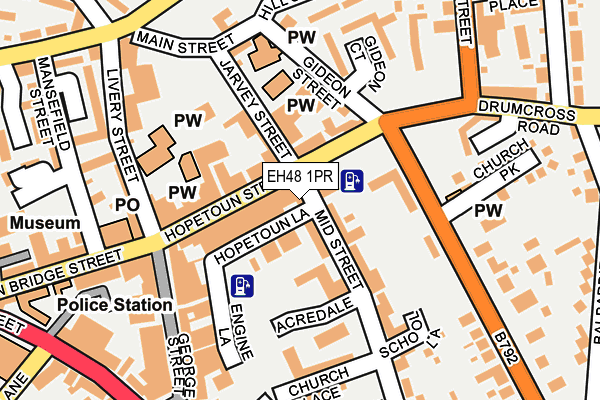 EH48 1PR map - OS OpenMap – Local (Ordnance Survey)