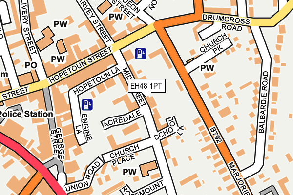 EH48 1PT map - OS OpenMap – Local (Ordnance Survey)
