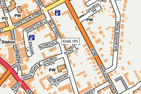 EH48 1PX map - OS OpenMap – Local (Ordnance Survey)