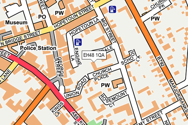 EH48 1QA map - OS OpenMap – Local (Ordnance Survey)