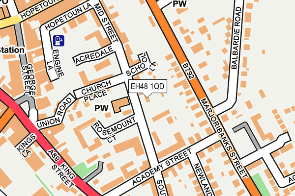 EH48 1QD map - OS OpenMap – Local (Ordnance Survey)