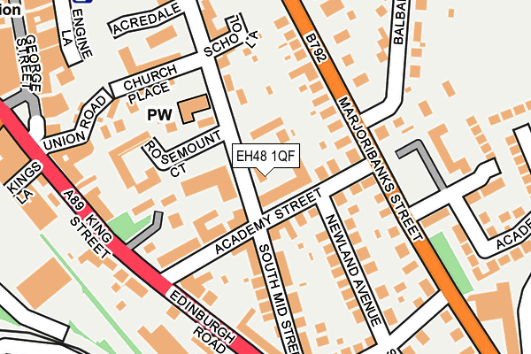 EH48 1QF map - OS OpenMap – Local (Ordnance Survey)