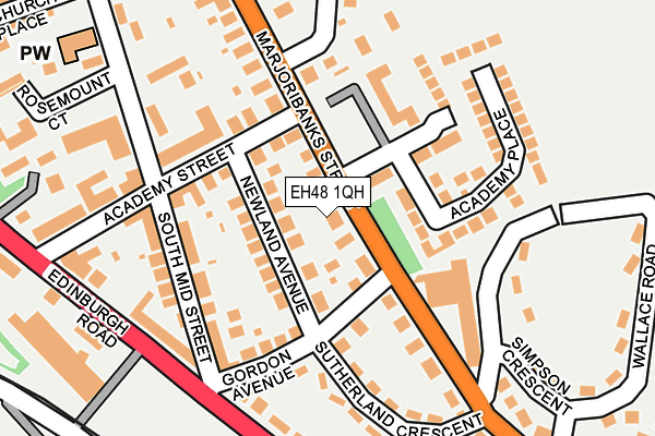 EH48 1QH map - OS OpenMap – Local (Ordnance Survey)