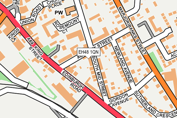 EH48 1QN map - OS OpenMap – Local (Ordnance Survey)