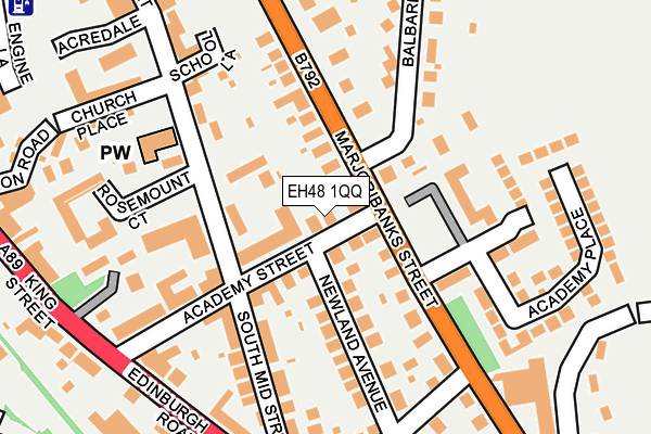 EH48 1QQ map - OS OpenMap – Local (Ordnance Survey)