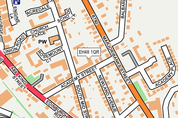 EH48 1QR map - OS OpenMap – Local (Ordnance Survey)