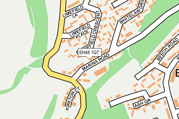 EH48 1QT map - OS OpenMap – Local (Ordnance Survey)