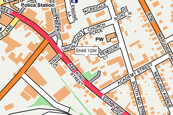 EH48 1QW map - OS OpenMap – Local (Ordnance Survey)