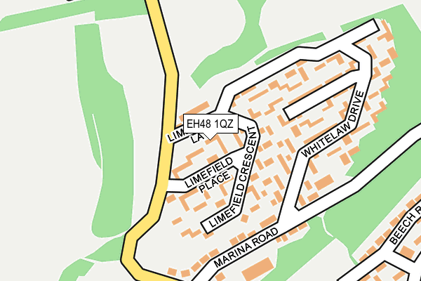 EH48 1QZ map - OS OpenMap – Local (Ordnance Survey)